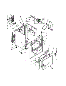 Cabinet parts for Kenmore Dryer 110.62332510 (11062332510, 110 62332510) from AppliancePartsPros.com