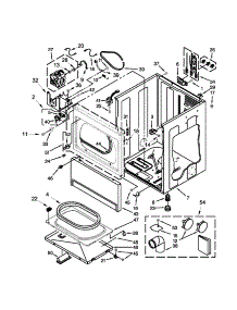 Cabinet Parts parts for Kenmore Dryer 110.6992310 (1106992310, 110 6992310) from AppliancePartsPros.com