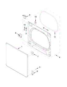 Door Parts parts for Kenmore Dryer 110.78132413 (11078132413, 110 78132413) from AppliancePartsPros.com