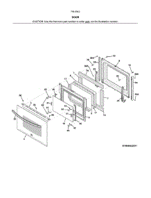 Door parts for Kenmore Wall Oven 790.49422314 (79049422314, 790 49422314) from AppliancePartsPros.com