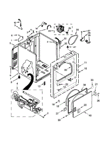 Cabinet Parts parts for Kenmore Dryer 110.C72442510 (110C72442510, 110 C72442510) from AppliancePartsPros.com