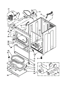 Cabinet Parts parts for Kenmore Dryer 110.76002012 (11076002012, 110 76002012) from AppliancePartsPros.com