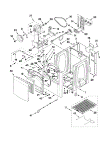 Cabinet Parts parts for Kenmore Dryer 110.C67042801 (110C67042801, 110 C67042801) from AppliancePartsPros.com