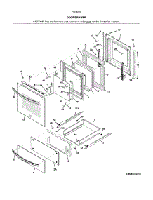 Door / Drawer parts for Kenmore Wall Oven 790.40302412 (79040302412, 790 40302412) from AppliancePartsPros.com