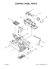 Control Panel Parts parts for Kenmore Freestanding Ice Maker 106.89553102 (10689553102, 106 89553102) from AppliancePartsPros.com