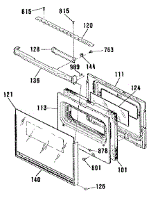 Door parts for Kenmore Wall Oven 911.4712991 (9114712991, 911 4712991) from AppliancePartsPros.com