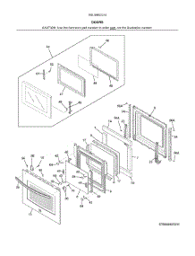 Doors parts for Kenmore Wall Oven 790.49603314 (79049603314, 790 49603314) from AppliancePartsPros.com