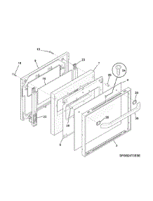Door parts for Kenmore Wall Oven 790.45082510 (79045082510, 790 45082510) from AppliancePartsPros.com