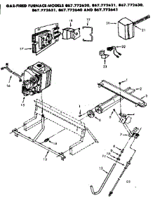 Gas Burners And Manifold parts for Kenmore Furnace 867.772620 (867772620, 867 772620) from AppliancePartsPros.com