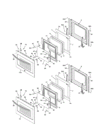 Doors parts for Kenmore Wall Oven 790.49413311 (79049413311, 790 49413311) from AppliancePartsPros.com
