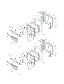 Doors parts for Kenmore Wall Oven 790.49419311 (79049419311, 790 49419311) from AppliancePartsPros.com