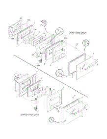 Doors parts for Kenmore Wall Oven 790.40619803 (79040619803, 790 40619803) from AppliancePartsPros.com