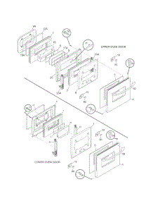 Doors parts for Kenmore Wall Oven 790.40613803 (79040613803, 790 40613803) from AppliancePartsPros.com