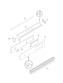 Control Panel parts for Kenmore Wall Oven 790.30553801 (79030553801, 790 30553801) from AppliancePartsPros.com