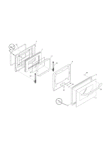 Door parts for Kenmore Wall Oven 790.40432802 (79040432802, 790 40432802) from AppliancePartsPros.com