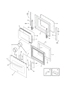 Doors parts for Kenmore Wall Oven 790.48773901 (79048773901, 790 48773901) from AppliancePartsPros.com