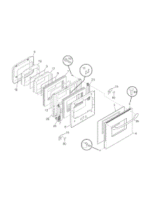 Door parts for Kenmore Wall Oven 790.40453803 (79040453803, 790 40453803) from AppliancePartsPros.com
