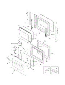 Doors parts for Kenmore Wall Oven 790.48763901 (79048763901, 790 48763901) from AppliancePartsPros.com