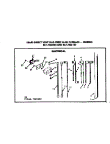 Electrical parts for Kenmore Furnace 867.7365102 (8677365102, 867 7365102) from AppliancePartsPros.com