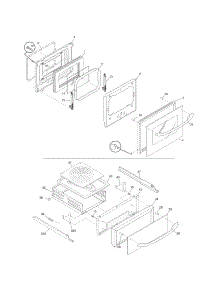 Door / Drawer parts for Kenmore Wall Oven 790.30529802 (79030529802, 790 30529802) from AppliancePartsPros.com
