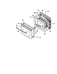 Lower Door parts for Kenmore Wall Oven 911.48385890 (91148385890, 911 48385890) from AppliancePartsPros.com