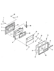 Lower Oven Door Section parts for Kenmore Wall Oven 278.4288893 (2784288893, 278 4288893) from AppliancePartsPros.com