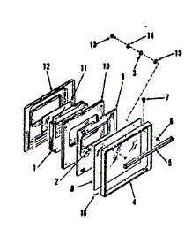 Lower Oven Door Section parts for Kenmore Wall Oven 278.4238891 (2784238891, 278 4238891) from AppliancePartsPros.com