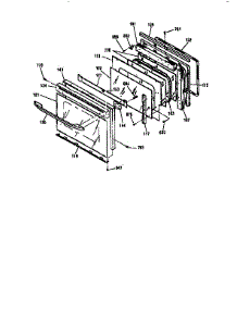 Door parts for Kenmore Wall Oven 911.41069791 (91141069791, 911 41069791) from AppliancePartsPros.com