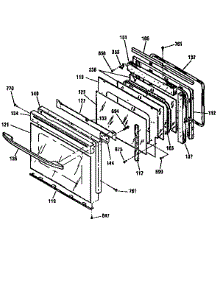 Door parts for Kenmore Wall Oven 911.41066790 (91141066790, 911 41066790) from AppliancePartsPros.com