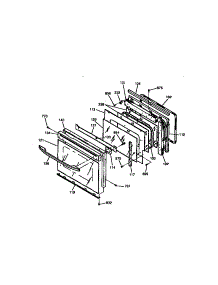 Door Section parts for Kenmore Wall Oven 911.41069690 (91141069690, 911 41069690) from AppliancePartsPros.com