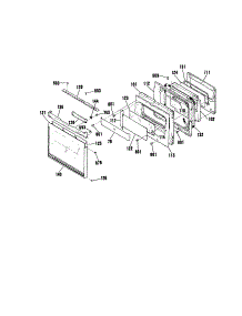 Door parts for Kenmore Wall Oven 911.4742994 (9114742994, 911 4742994) from AppliancePartsPros.com