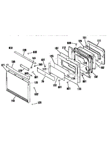 Oven Door parts for Kenmore Wall Oven 911.4742593 (9114742593, 911 4742593) from AppliancePartsPros.com