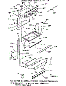 Upper Oven Pedestal Section parts for Kenmore Wall Oven 103.9897617 (1039897617, 103 9897617) from AppliancePartsPros.com