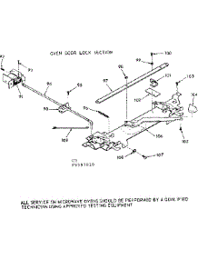 Oven Door Lock Section parts for Kenmore Wall Oven 103.9587810 (1039587810, 103 9587810) from AppliancePartsPros.com