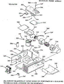 Microwave Power Module parts for Kenmore Wall Oven 103.9587810 (1039587810, 103 9587810) from AppliancePartsPros.com