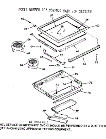 Main Top Section parts for Kenmore Wall Oven 103.9587811 (1039587811, 103 9587811) from AppliancePartsPros.com