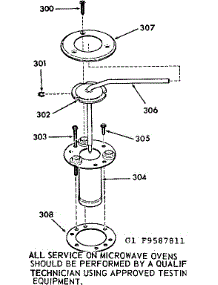 Microwave Antenna parts for Kenmore Wall Oven 103.9587811 (1039587811, 103 9587811) from AppliancePartsPros.com