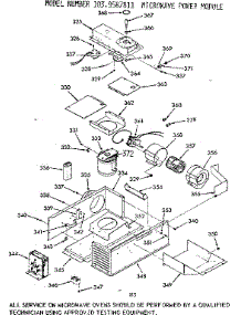 Microwave Power Module parts for Kenmore Wall Oven 103.9587811 (1039587811, 103 9587811) from AppliancePartsPros.com