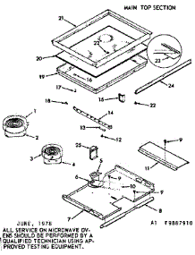 Main Top Section parts for Kenmore Wall Oven 103.9887910 (1039887910, 103 9887910) from AppliancePartsPros.com