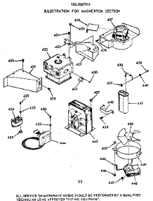 Magnetron Section parts for Kenmore Wall Oven 103.9887910 (1039887910, 103 9887910) from AppliancePartsPros.com