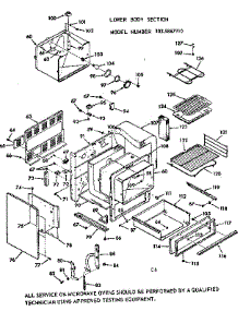 Lower Body Section parts for Kenmore Wall Oven 103.9887910 (1039887910, 103 9887910) from AppliancePartsPros.com
