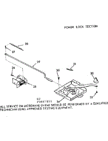 Power Lock Section parts for Kenmore Wall Oven 103.9887811 (1039887811, 103 9887811) from AppliancePartsPros.com