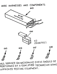 Wire Harness And Components parts for Kenmore Wall Oven 103.9887811 (1039887811, 103 9887811) from AppliancePartsPros.com