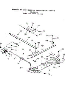 Oven Door Lock Section parts for Kenmore Wall Oven 103.9568111 (1039568111, 103 9568111) from AppliancePartsPros.com