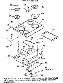 Main Top Section parts for Kenmore Wall Oven 103.9567810 (1039567810, 103 9567810) from AppliancePartsPros.com