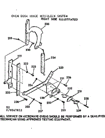 Oven Door Hinge Interlock System parts for Kenmore Wall Oven 103.9567812 (1039567812, 103 9567812) from AppliancePartsPros.com