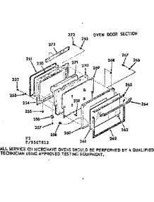 Oven Door Section parts for Kenmore Wall Oven 103.9567812 (1039567812, 103 9567812) from AppliancePartsPros.com