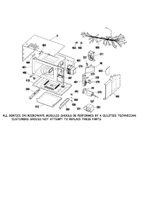 Microwave Body parts for Kenmore Wall Oven 911.47799201 (91147799201, 911 47799201) from AppliancePartsPros.com