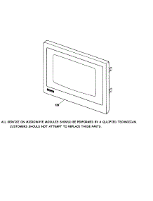 Microwave Door parts for Kenmore Wall Oven 911.47793201 (91147793201, 911 47793201) from AppliancePartsPros.com