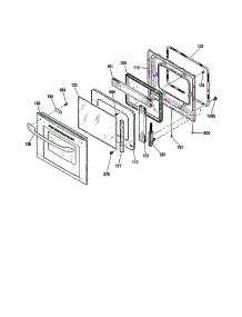 Upper Door parts for Kenmore Wall Oven 911.47724200 (91147724200, 911 47724200) from AppliancePartsPros.com